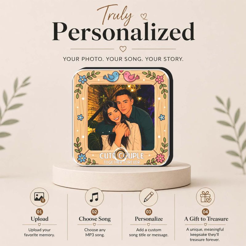 Together Forever Gift for Someone Special Customized Music Fridge Magnet with Song Memorable Gift for Couple